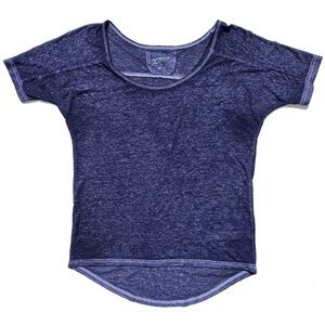 Arizona Jean Co T-Shirt Women Size S navy blue Burnout Short Sleeve Scoop Neck